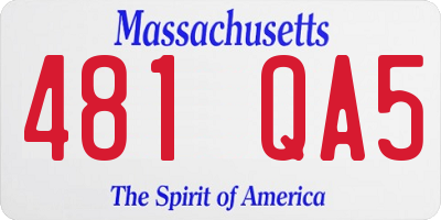 MA license plate 481QA5