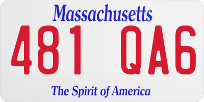 MA license plate 481QA6