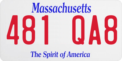 MA license plate 481QA8
