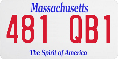 MA license plate 481QB1