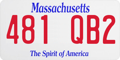 MA license plate 481QB2
