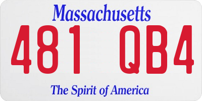 MA license plate 481QB4