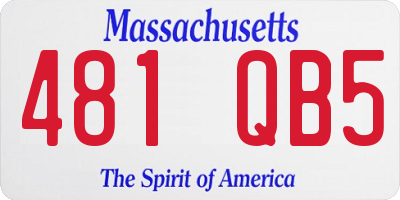 MA license plate 481QB5