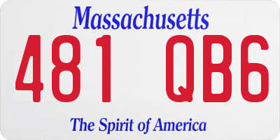 MA license plate 481QB6
