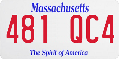 MA license plate 481QC4
