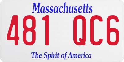 MA license plate 481QC6