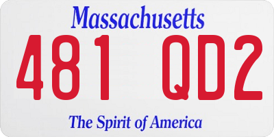 MA license plate 481QD2