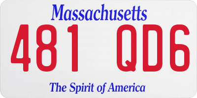 MA license plate 481QD6