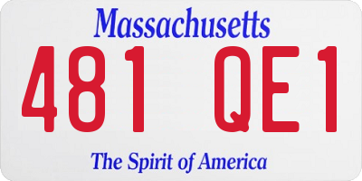 MA license plate 481QE1