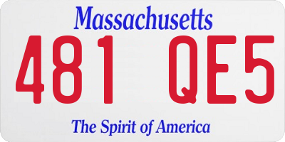 MA license plate 481QE5