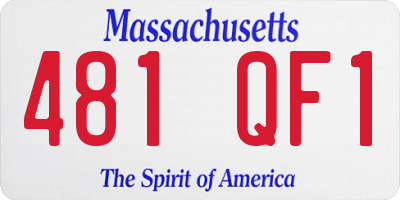 MA license plate 481QF1