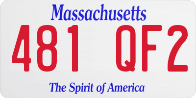 MA license plate 481QF2