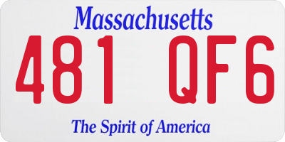 MA license plate 481QF6