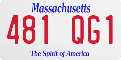 MA license plate 481QG1