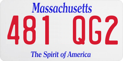 MA license plate 481QG2