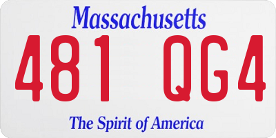 MA license plate 481QG4