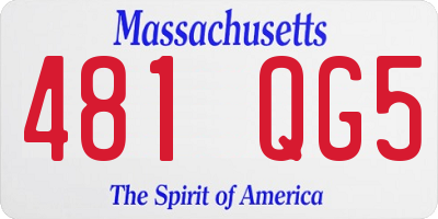 MA license plate 481QG5