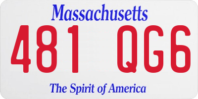 MA license plate 481QG6