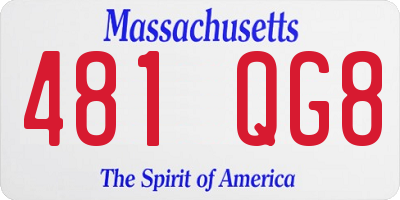 MA license plate 481QG8