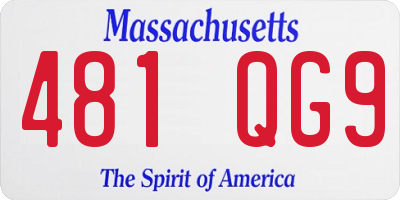 MA license plate 481QG9