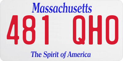 MA license plate 481QH0