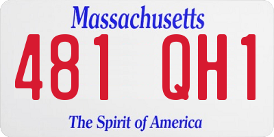 MA license plate 481QH1