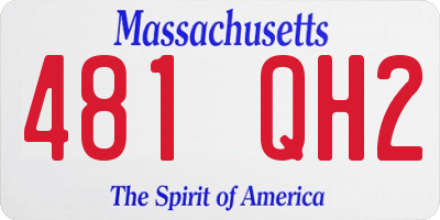 MA license plate 481QH2