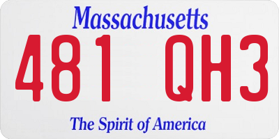 MA license plate 481QH3