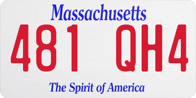 MA license plate 481QH4