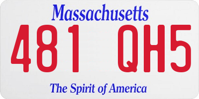 MA license plate 481QH5