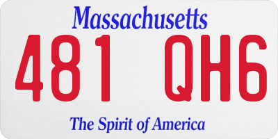 MA license plate 481QH6