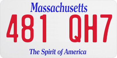 MA license plate 481QH7