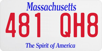 MA license plate 481QH8