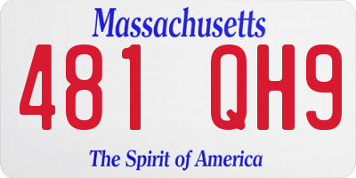 MA license plate 481QH9