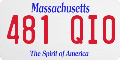 MA license plate 481QI0