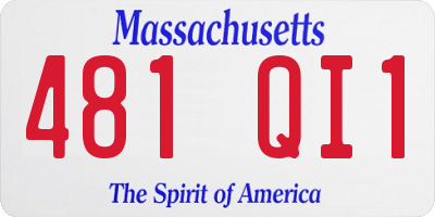 MA license plate 481QI1