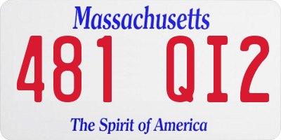 MA license plate 481QI2