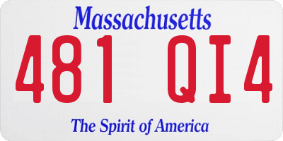 MA license plate 481QI4
