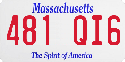 MA license plate 481QI6