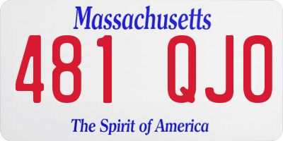 MA license plate 481QJ0