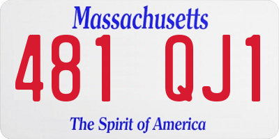 MA license plate 481QJ1