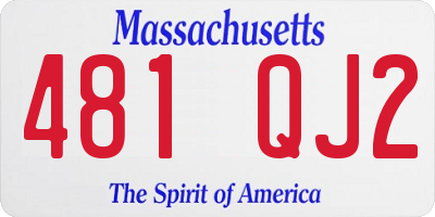 MA license plate 481QJ2