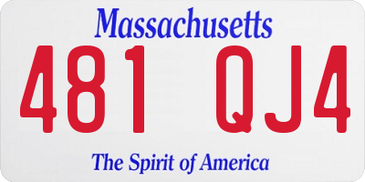 MA license plate 481QJ4