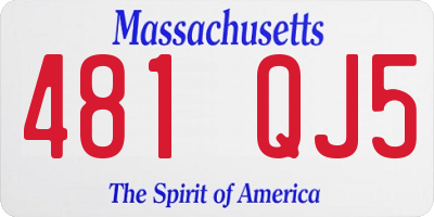 MA license plate 481QJ5