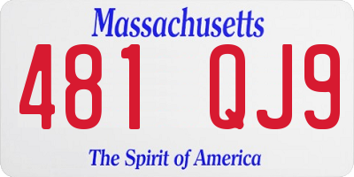 MA license plate 481QJ9