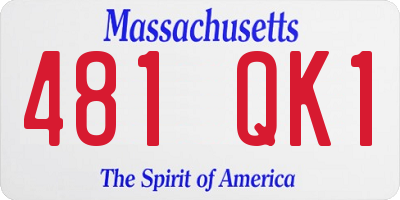 MA license plate 481QK1