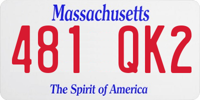 MA license plate 481QK2