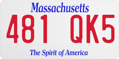 MA license plate 481QK5