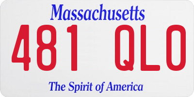 MA license plate 481QL0