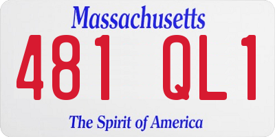 MA license plate 481QL1
